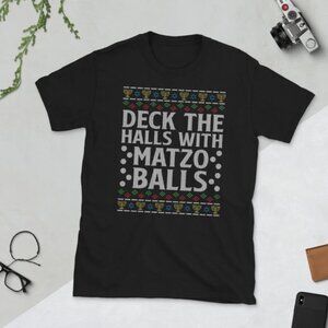 Deck The Halls With Matzo Balls Hanukkah Ugly Shirt